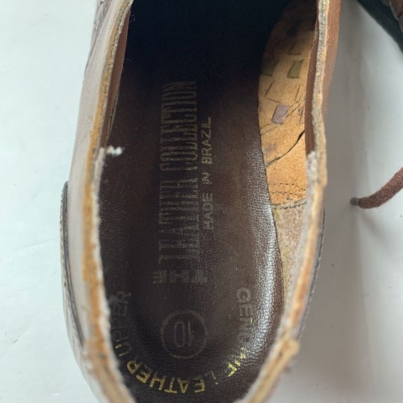 The Leather Collection Derby Formal Dress Shoes Size‎ 10 Brown Leather 7981 - Picture 7 of 10